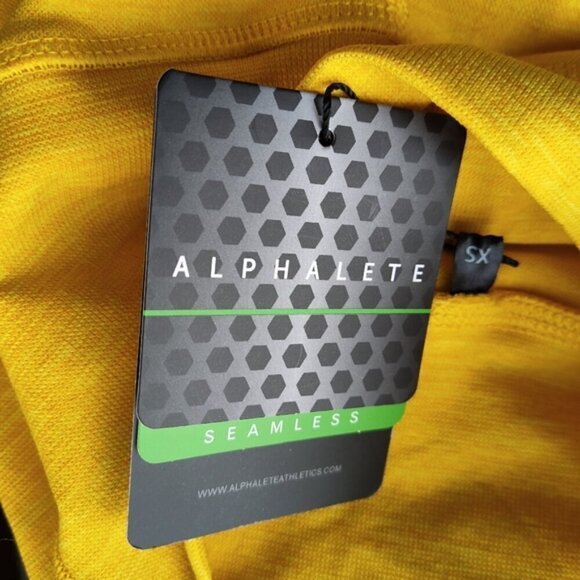 Alphalete Revival Seamless Leggings RG Golden Yellow XS NEW RG Compression - Picture 10 of 13